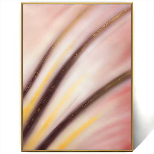 abstract brown gold wall art