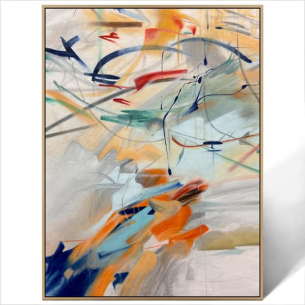 Abstract brush strokes art canvas