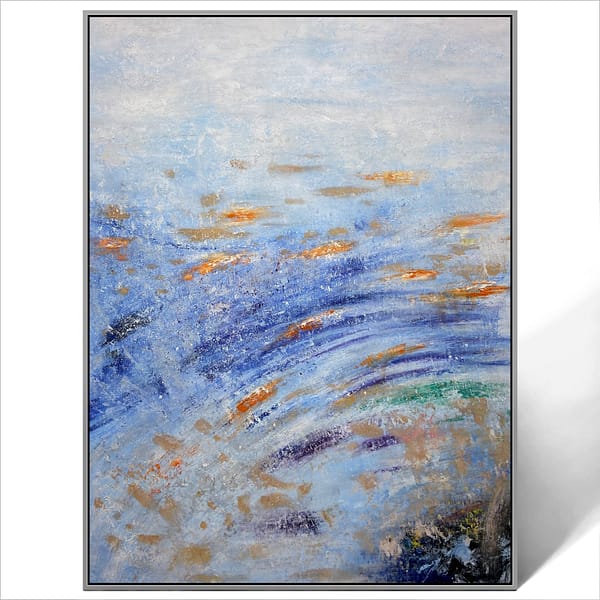 abstract sea waves art canvas