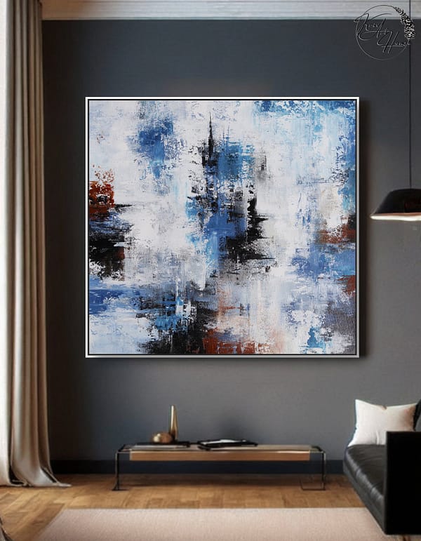 abstract painting framed