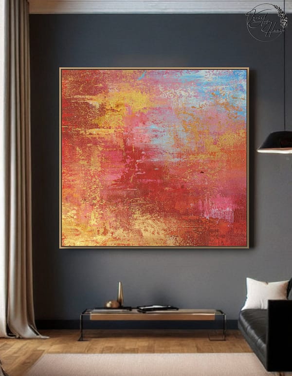 Painting abstract on canvas