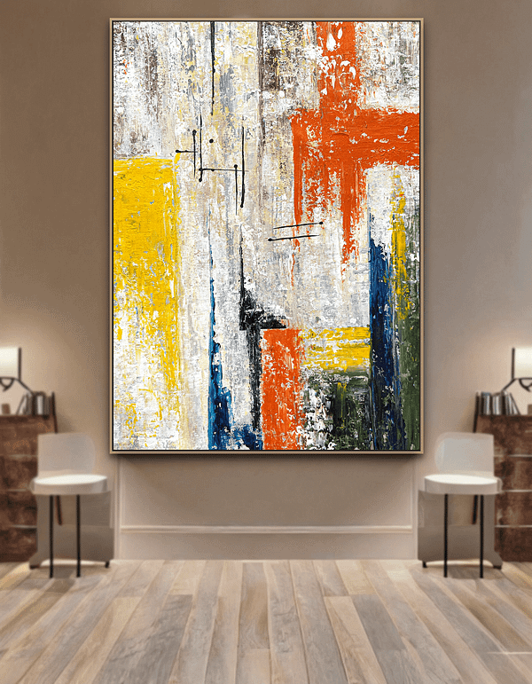 Painting abstract landscape