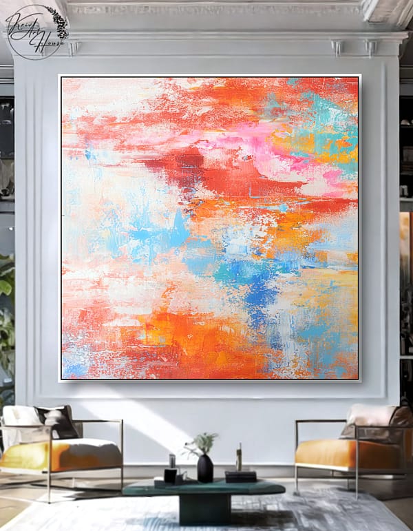 Abstract painting on canvas