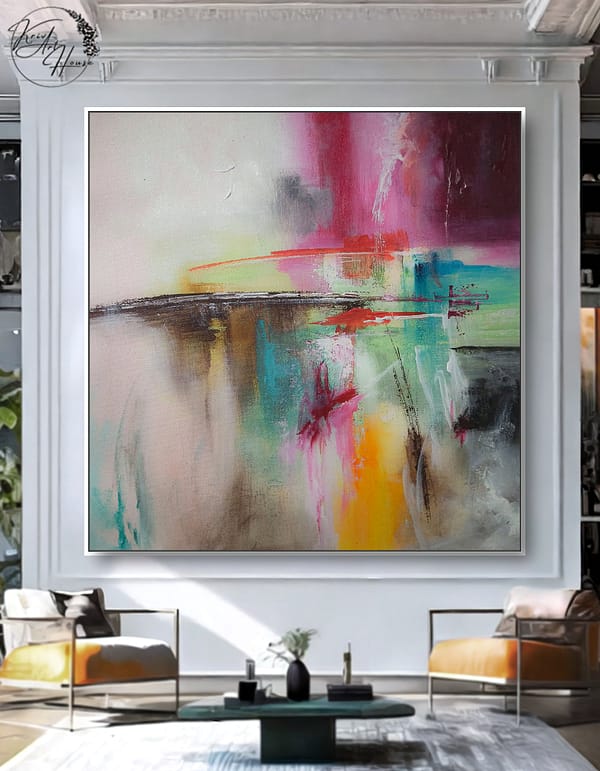 colorful abstract painting wall decor