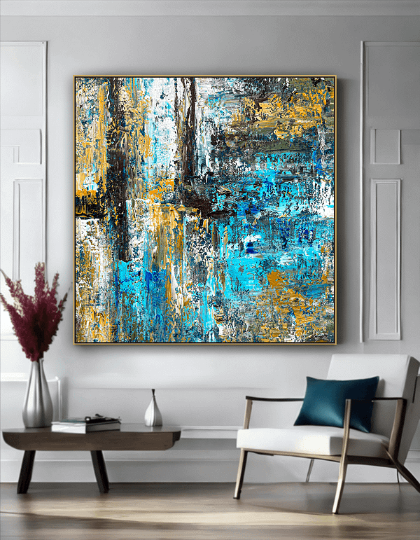 oversized texture art painting