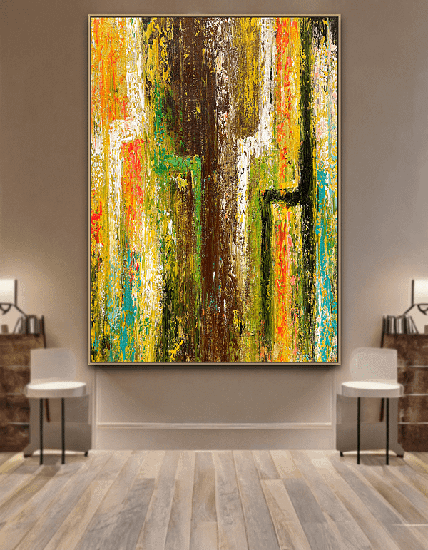 large colorful art painting