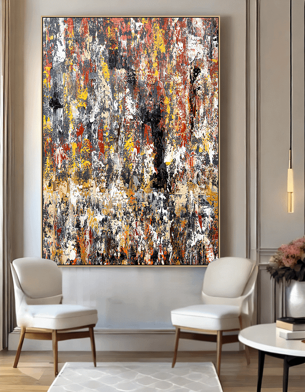 Abstract painting on canvas