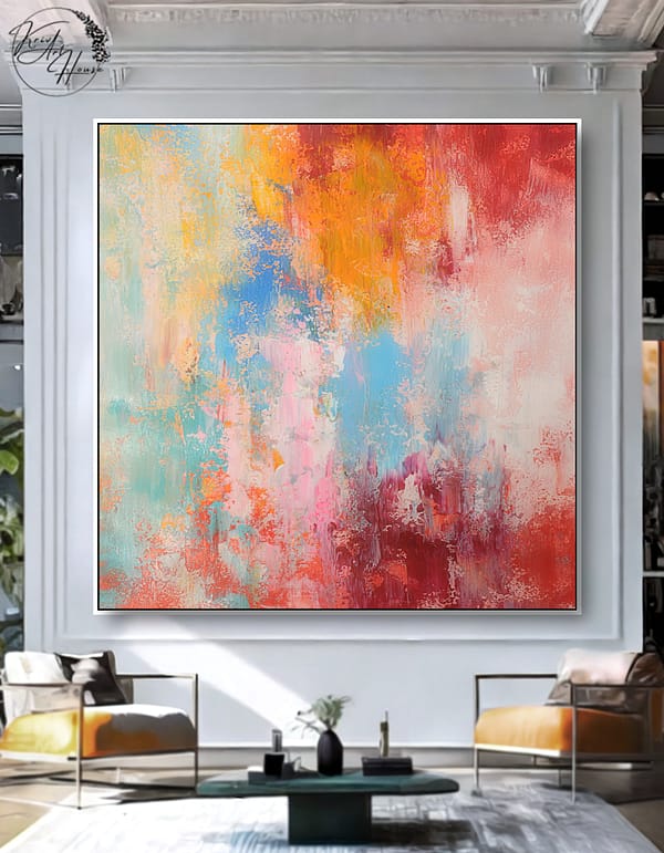 colorful abstract painting on canvas