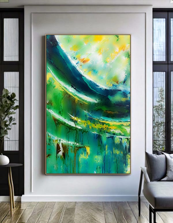 modern abstract green art