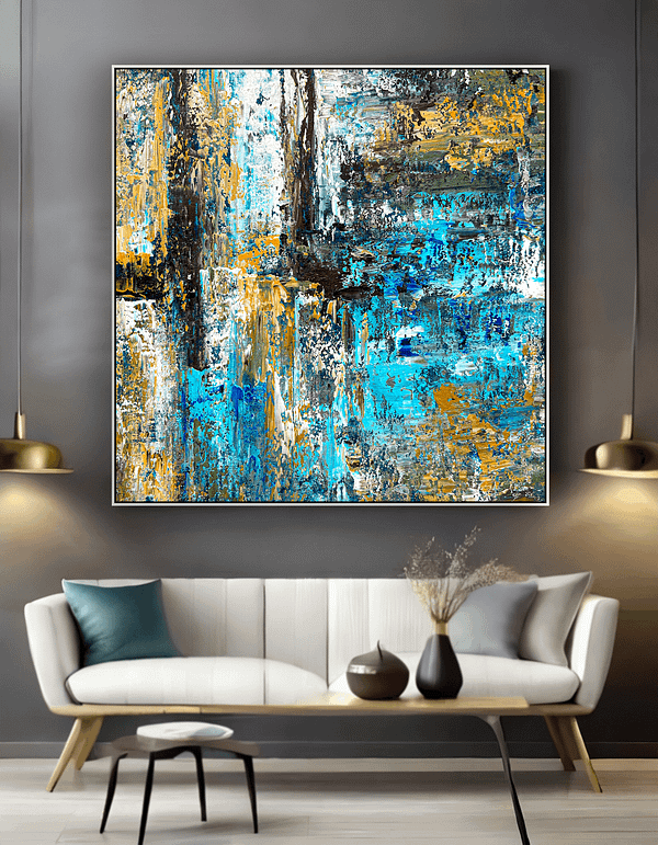 textured painting on canvas