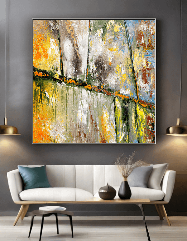 abstract room art painting