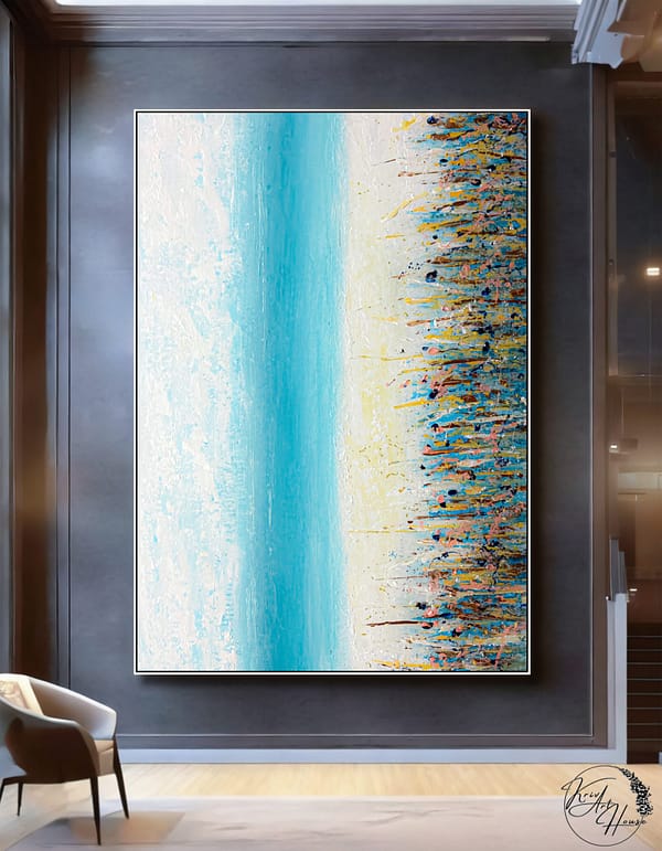 oversized abstract painting on canvas