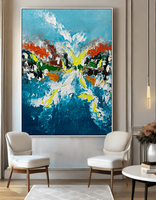 abstract handmade painting