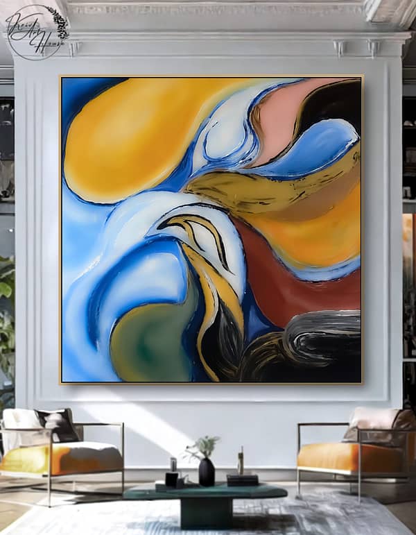 abstract painting canvas