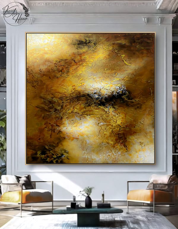 large abstract painting on canvas