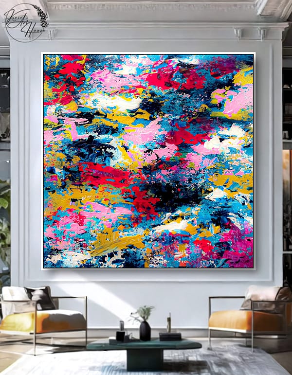 abstract painting canvas