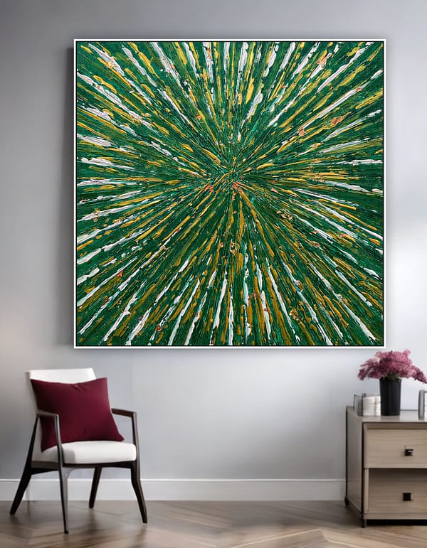 modern green artwork