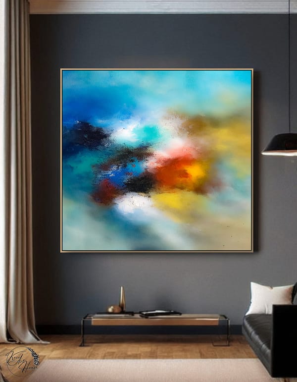 Painting abstract artwork