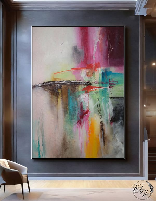 colorful abstract painting on canvas