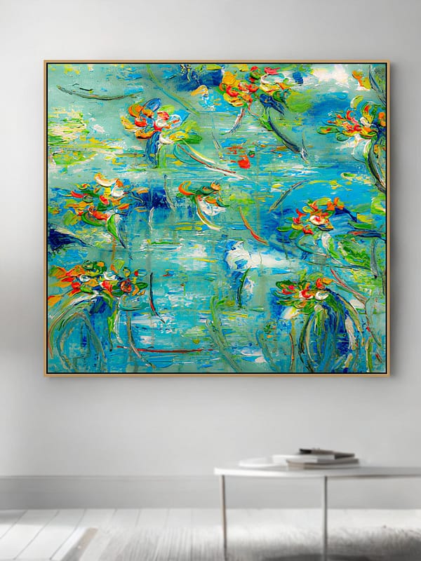 large floral painting