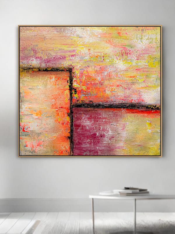 abstract textured wall art