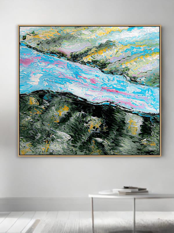 river abstract painting