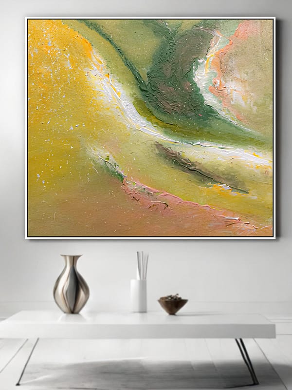 texture green wall art