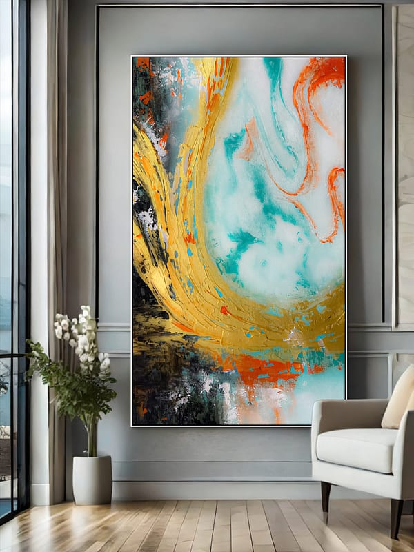 abstract multi color painting