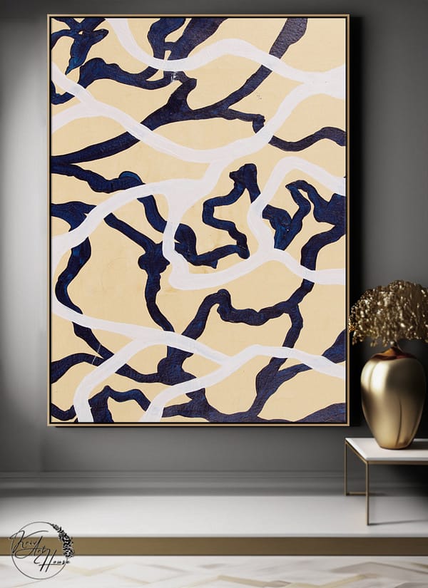 abstract line wall art