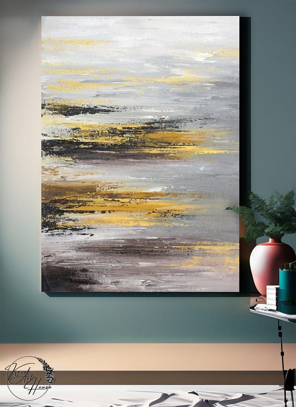 abstract painting in canvas