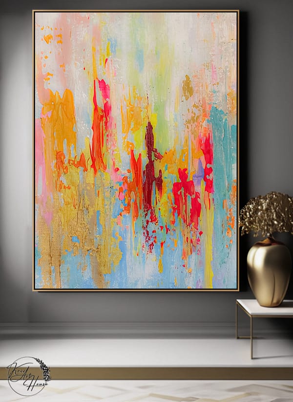 Painting abstract canvas