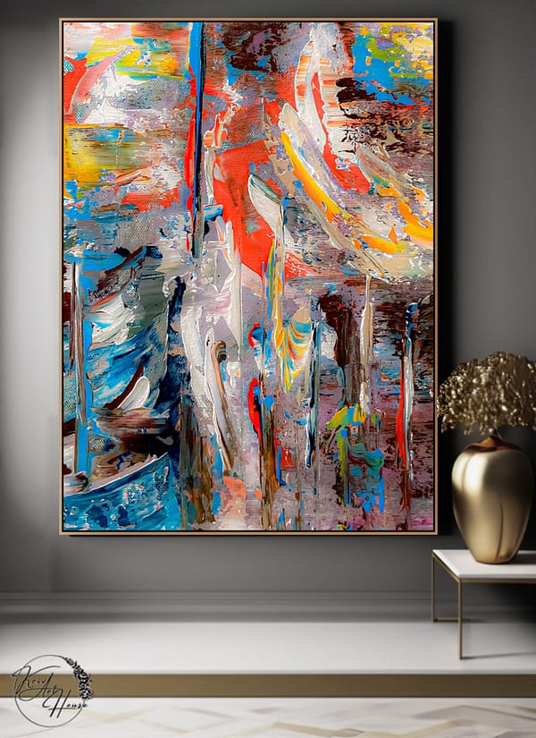 Painting abstract canvas