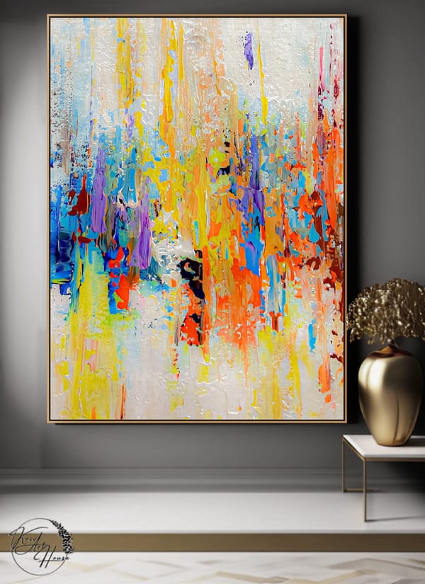 colorful abstract painting on canvas