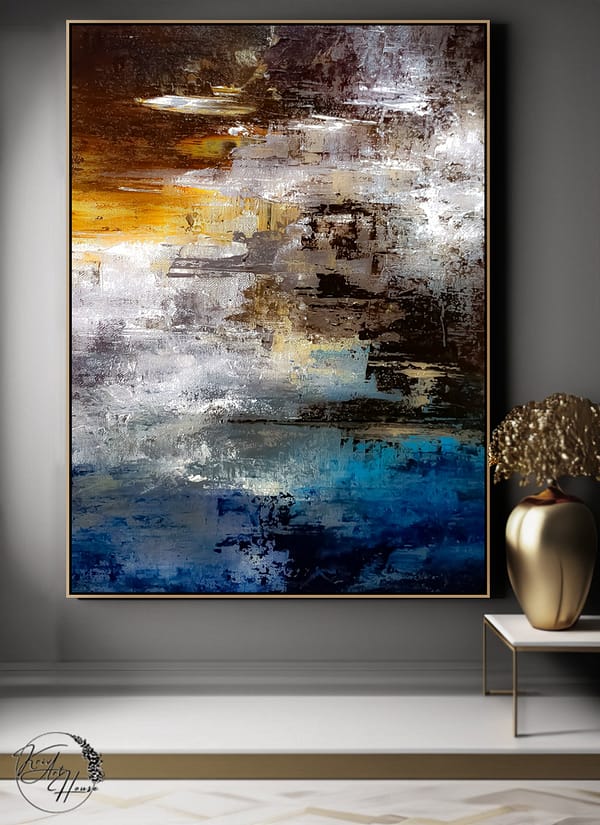 abstract painting in canvas