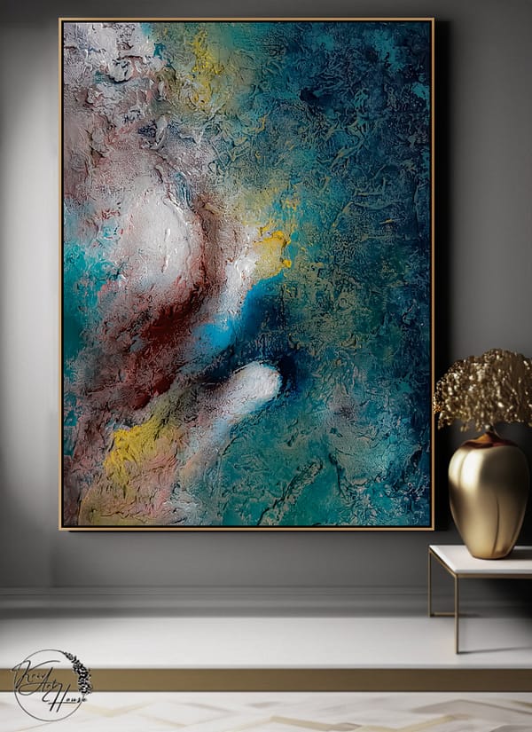 large abstract painting on canvas