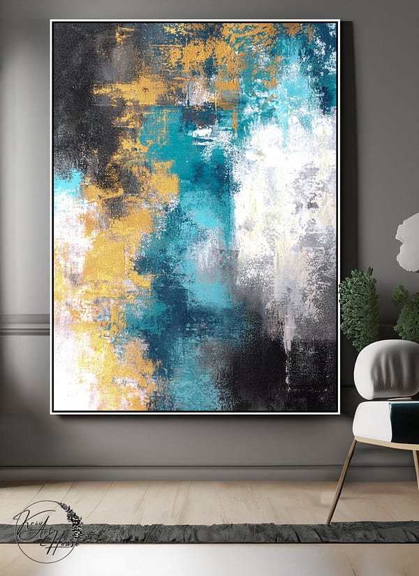 Painting abstract canvas