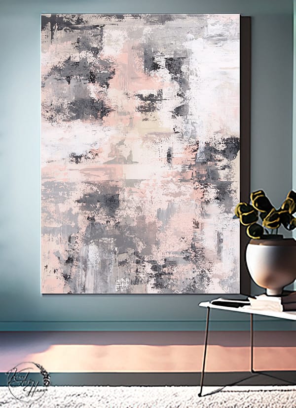 oversized beige wall art