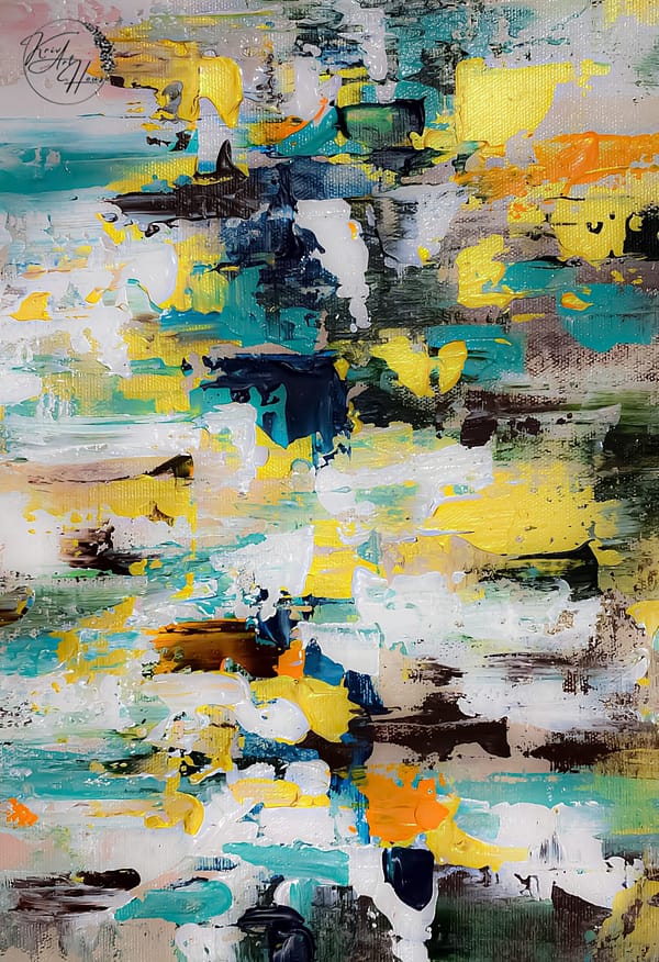 abstract painting framed