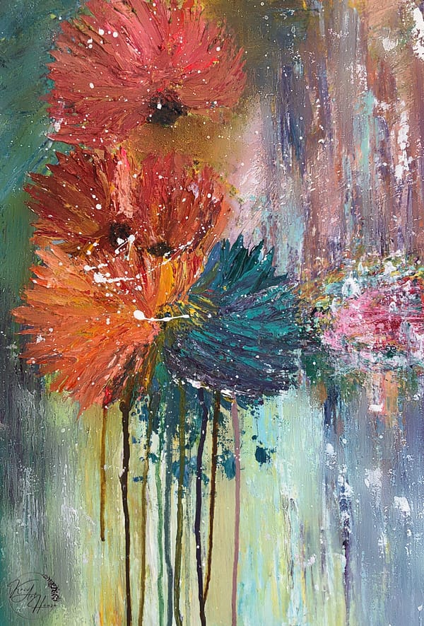 abstract oil painting on canvas