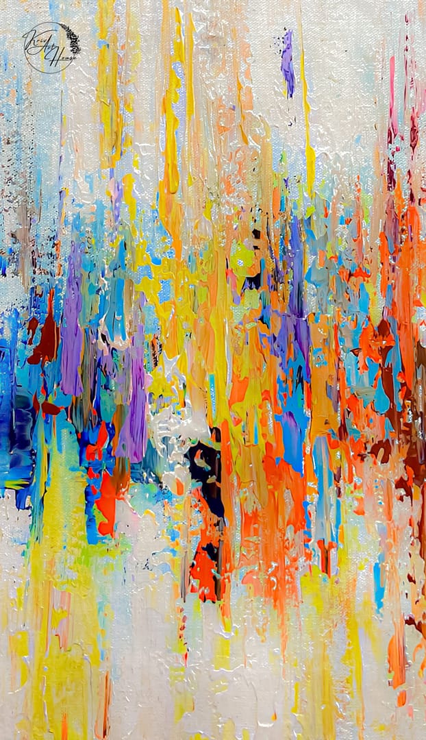 Painting abstract canvas