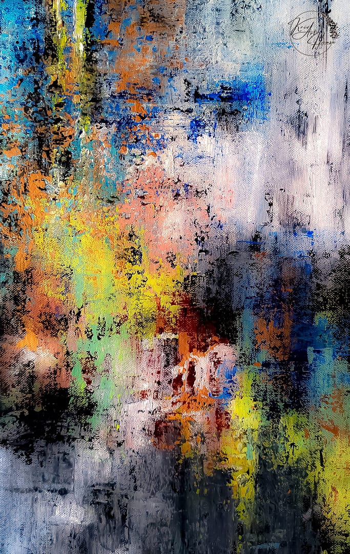 Painting abstract artwork