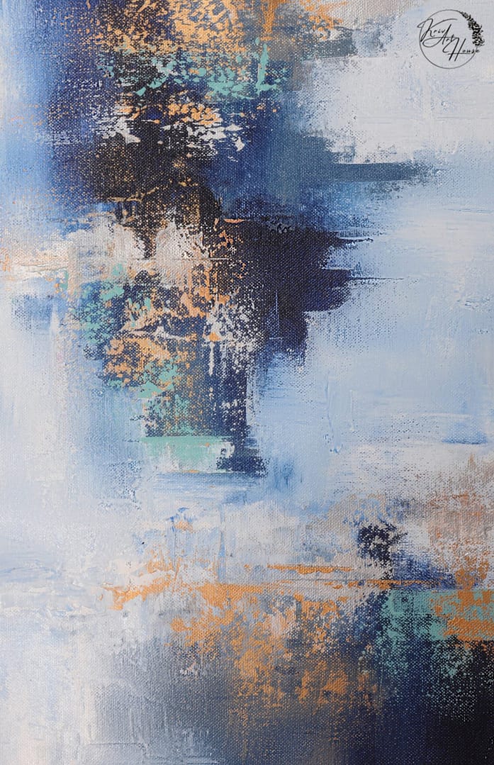 abstract painting in canvas