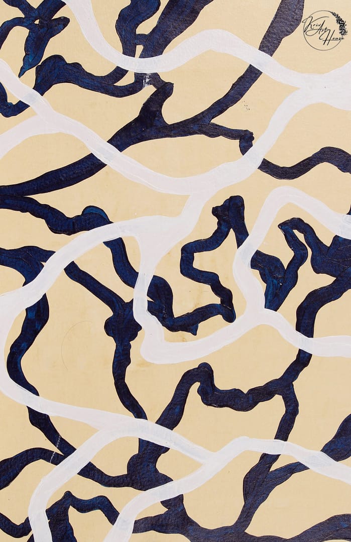 line art abstract painting
