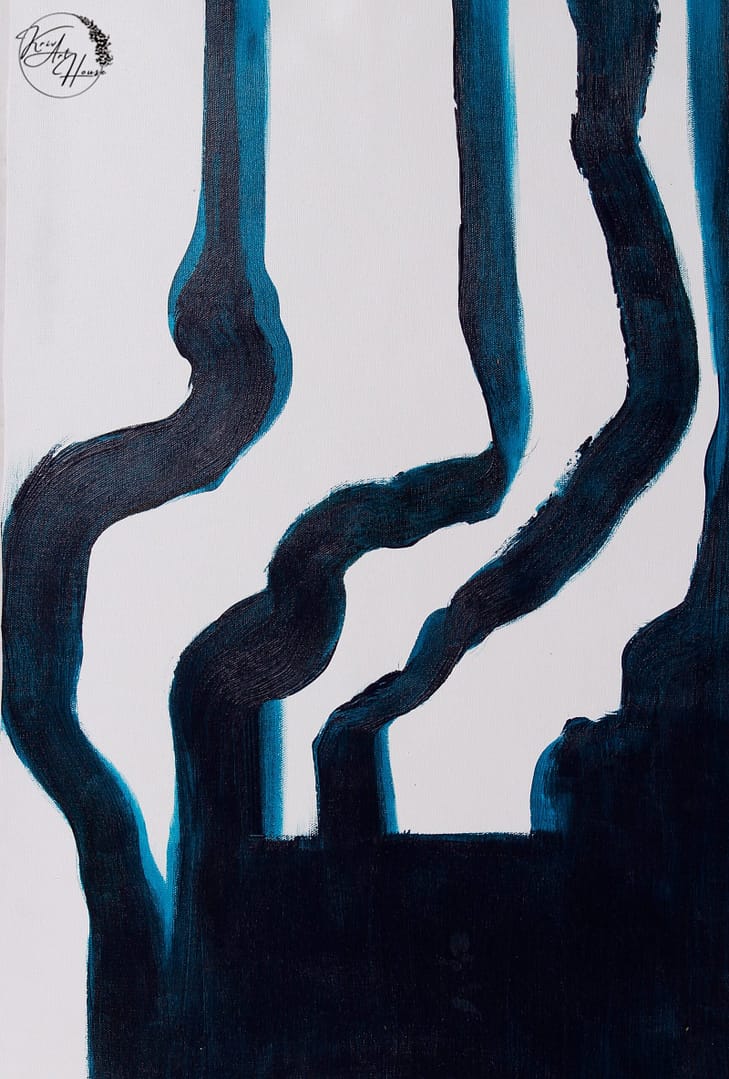 black minimalist wall art