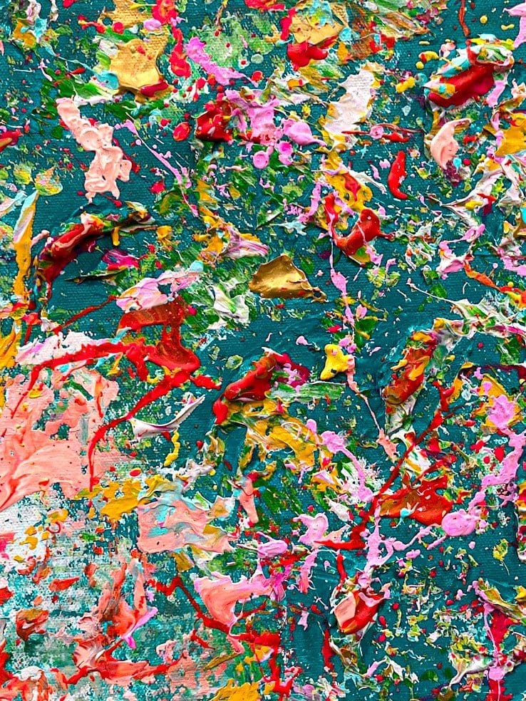 colorful abstract painting on canvas