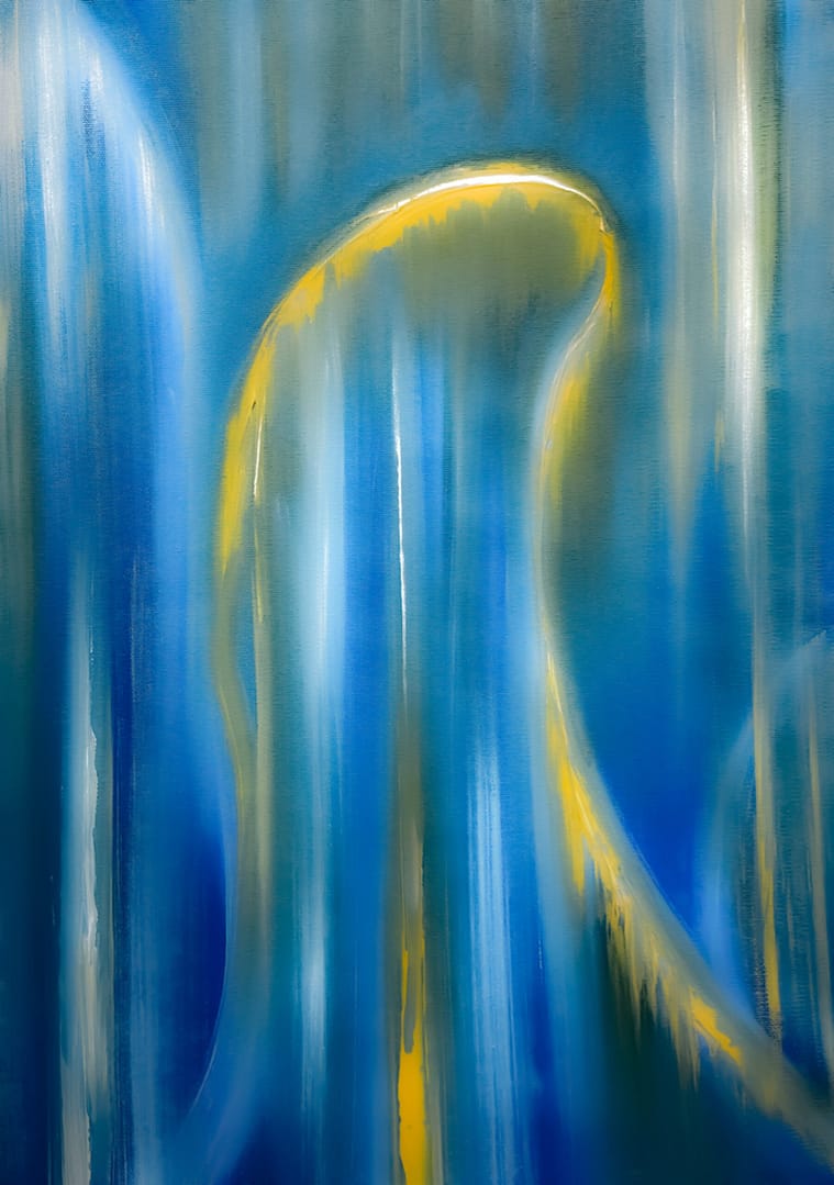 Painting abstract landscape