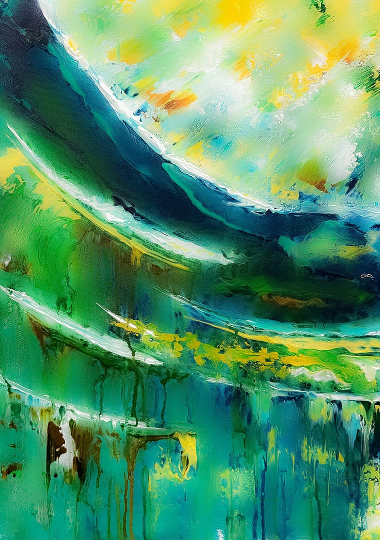 modern green wall art