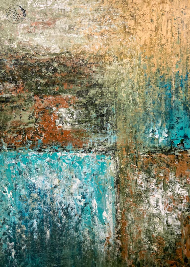 Abstract painting on canvas