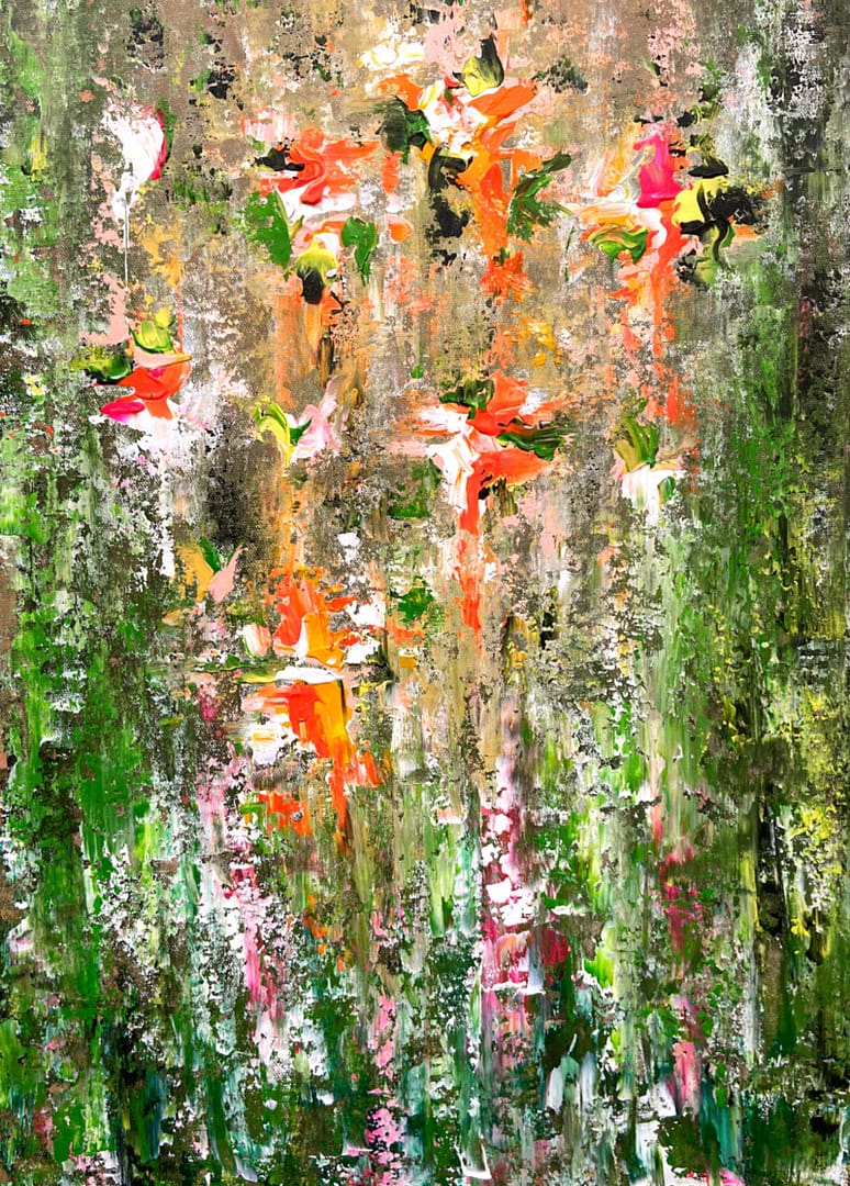 colorful abstract painting wall decor