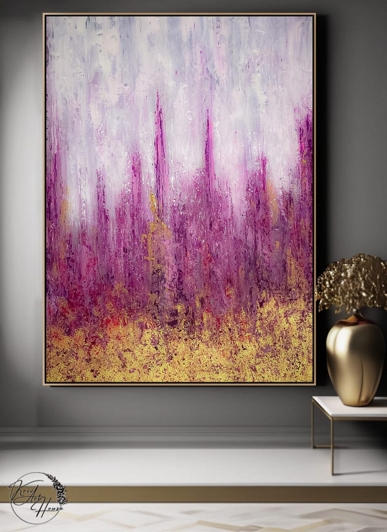 Painting abstract landscape